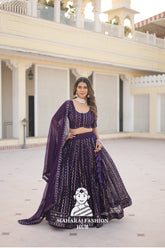 π Faux Blooming Lehenga Choli Set with Sequins & Thread Embroidery Work β Includes Matching Dupatta